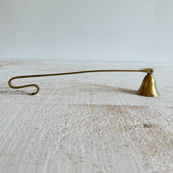 Simple Solid Brass Candle Snuffer with Bell - Picture 1 of 9